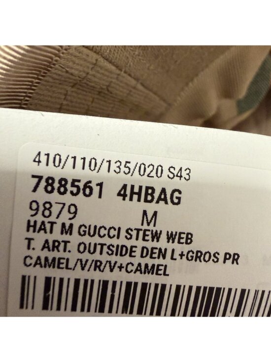 NWT Gucci Logo printed cotton canvas bucket hat Sz M main image 11